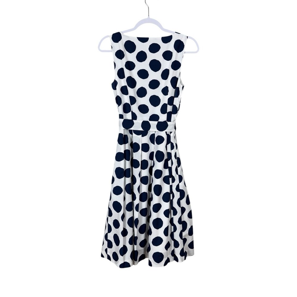 Talbots Polka Dot Button Up Shirt Dress Size 4 PinUp Rockabilly Euro Summer - Picture 4 of 7